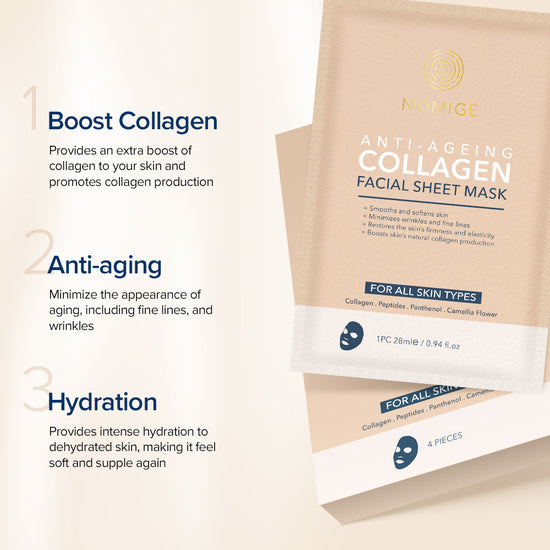 Collagen facial masks